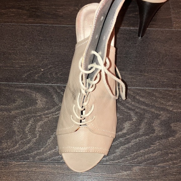 New and never left the house pleather laced sandals​ - Picture 5 of 7